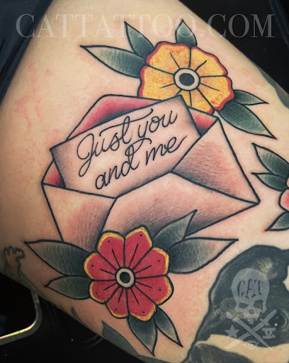 Explore elbow tattoo ideas for men, creative tattoo ideas in Addison, available at Cat Tattoo