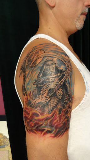 Explore capricorn tattoo ideas for females, creative tattoo ideas in New York, available at Majestic Tattoo NYC- Adal Ray Arts