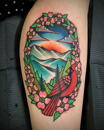 Explore pinup tattoo ideas, creative tattoo ideas in Morgantown, available at Wild Zero Studios