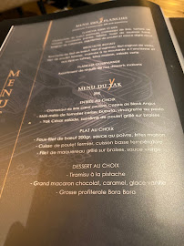 Carte du Restaurant YAK Steakhouse à Grenoble