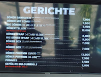 Menu / carte de Das Haus des Döners à Bonn