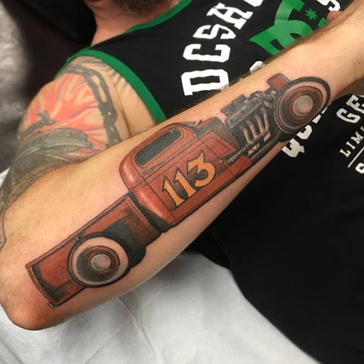 Explore puerto rico map tattoo ideas, creative tattoo ideas in Dunn, available at Heart and Hammer Tattoo Co.