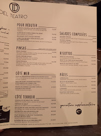 Menu du Pizza Del Teatro à Mantes-la-Jolie