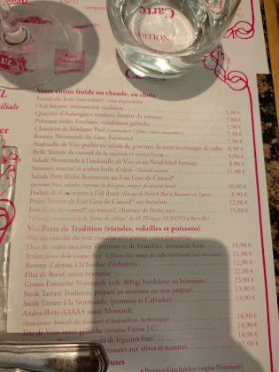 menu du restaurants Brasserie Paul à Rouen