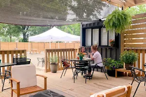 The Porch at Huntington Square | Downtown Jonesboro | outdoor food truck lot | indoor bar image