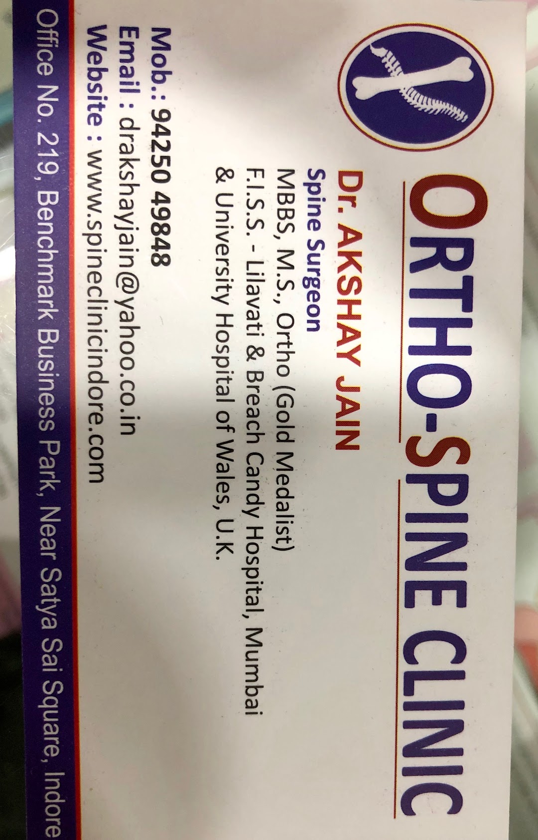 Orthospine Clinic - Dr Akshay Jain