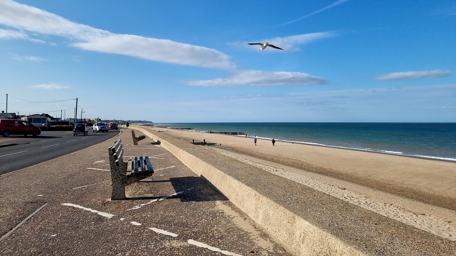 Foto af Walcott strand med høj niveau af renlighed