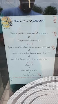 Menu du La Kruys Straete à Wormhout