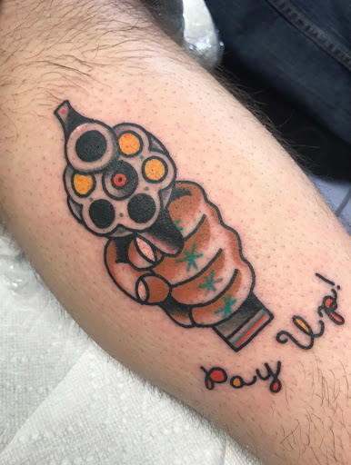 Explore loyalty tattoo ideas for men, creative tattoo ideas in Johnson City, available at Gold Cross Tattoo Co.