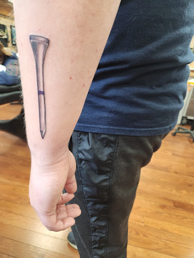 Explore spouse name tattoo ideas, creative tattoo ideas in Crystal Lake, available at Dark Heart Tattoo