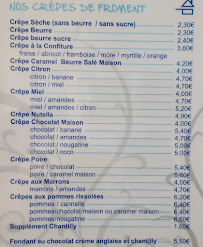Crêperie Crêperie de Lodonnec Sas Dreau à Loctudy - menu / carte
