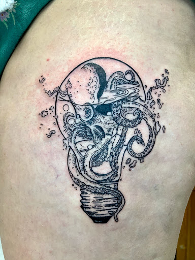 Explore nut and bolt tattoo ideas, creative tattoo ideas in Goshen, available at Lady Luck Studio