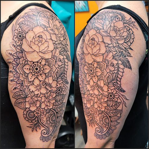 Explore cycle tattoo ideas, creative tattoo ideas in Hillsboro, available at Reflections Art Gallery and Studio