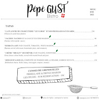 Bistro Pépé Gust' à Pralognan-la-Vanoise (le menu)