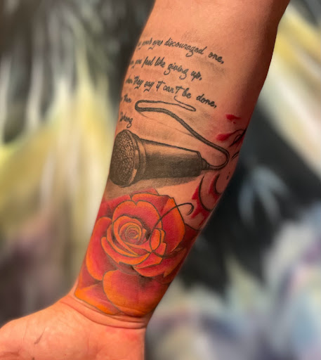 Explore back of neck tattoo ideas, creative tattoo ideas in Clarksville, available at Dark Raine Tattoo