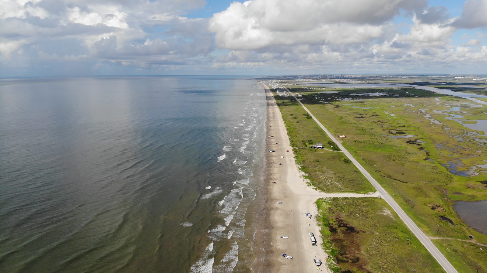 Photo of Surfside Brazoria beach with long straight shore