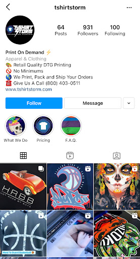 T-Shirt Printing - Cali DTG T-Shirt Storm - Print On Demand Shopify Fulfillment Service - Screen Printing image