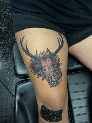 Explore knee tattoo ideas female, creative tattoo ideas in North Fort Myers, available at Loyal 2 The Coil Tattoos & Body Piercings