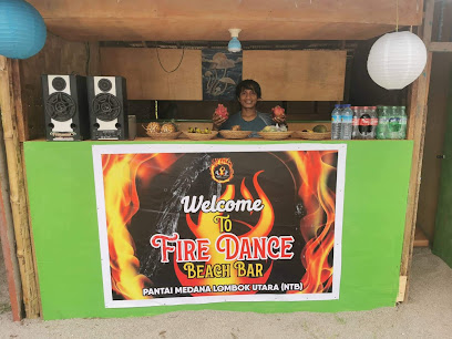 Fire dance beach bar