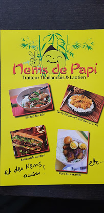 Restaurant thaï NEMS DE PAPI à Rochefort (la carte)