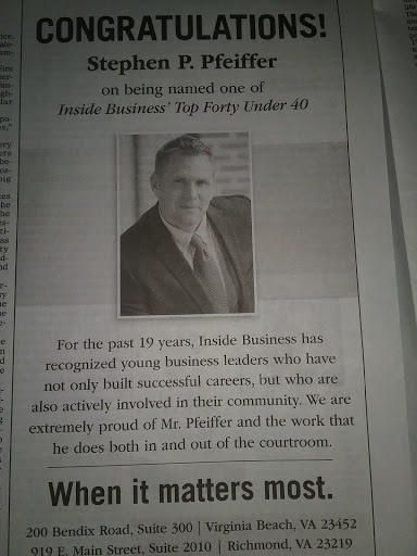 Criminal Justice Attorney «Stephen P. Pfeiffer», reviews and photos