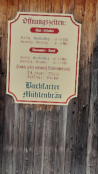 Menu du Mühlenladen Buchfart à Buchfart