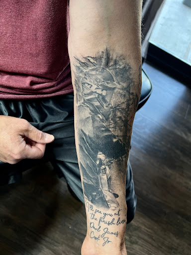 Explore chicano sleeve tattoo ideas, creative tattoo ideas in Mohnton, available at Safe Haven Tattoo