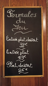 Restaurant Au Jeu de Paume à Millau (le menu)
