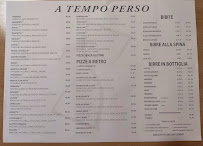 Menu / carte de Pizzeria a Tempo Perso à Grottaminarda