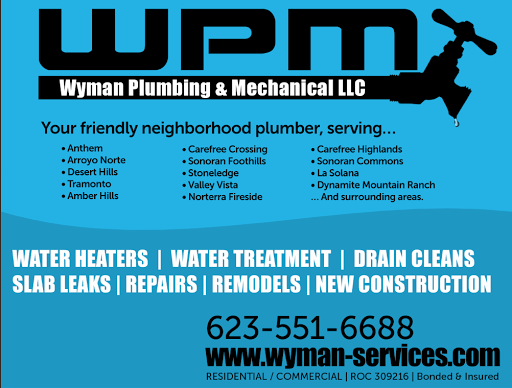 Plumber «Wyman Plumbing & Mechanical LLC», reviews and photos, 42302 N Vision Way Suite 108, Anthem, AZ 85086, USA