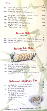 Sushi Bar à Köthen (Anhalt) menu