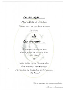 Restaurant Le Chrissandier à Lorgues menu