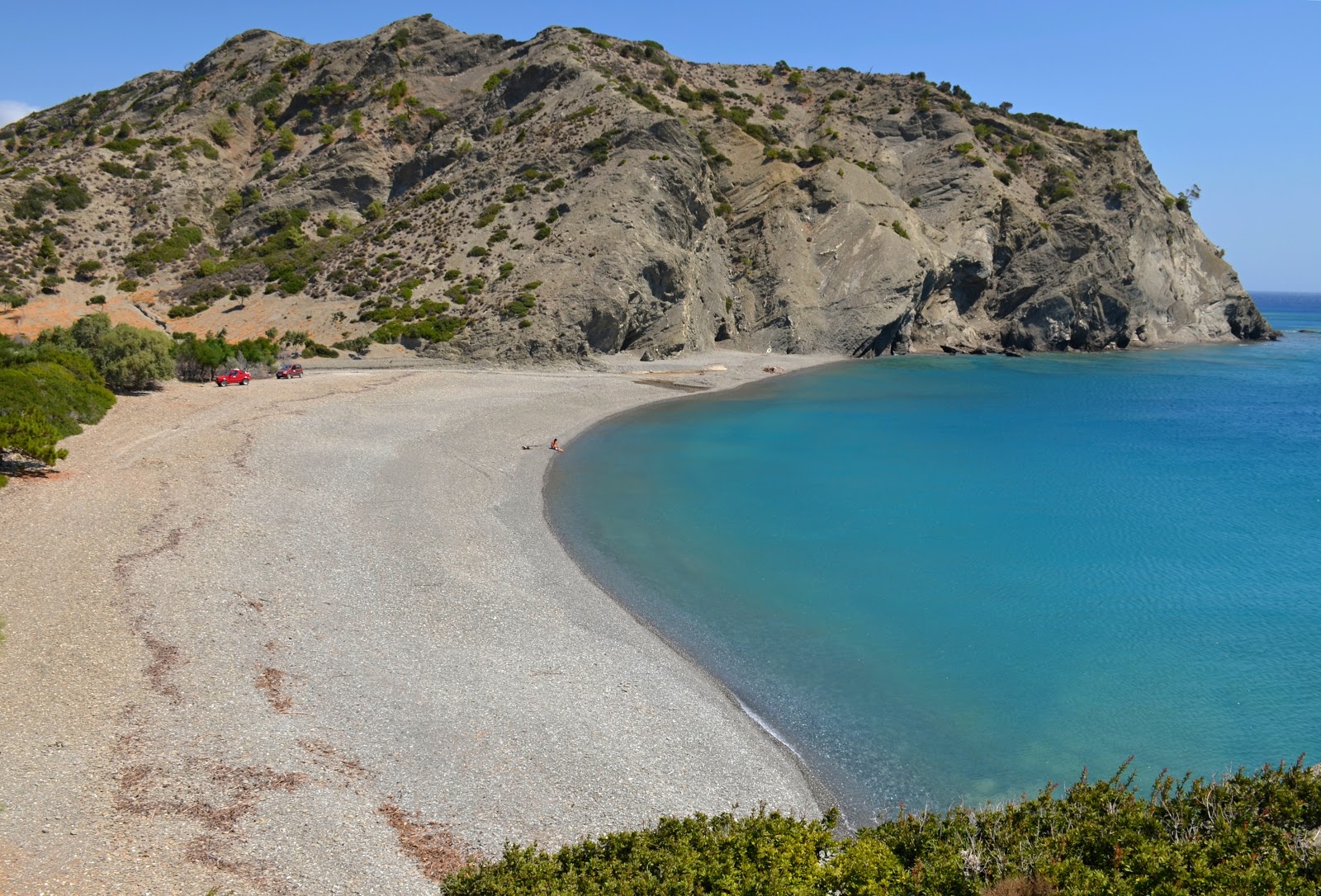 Foto de Agnotia beach con guijarro ligero superficie