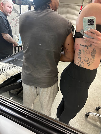 Explore radiohead tattoo ideas, creative tattoo ideas in Anchorage, available at HardLines Tattoo & Design