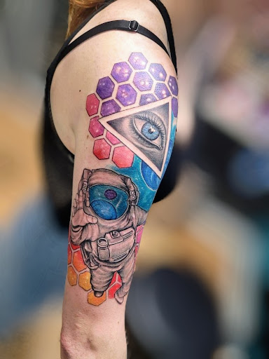 Explore back thigh tattoo ideas, creative tattoo ideas in Homosassa, available at Citrus Tattoos