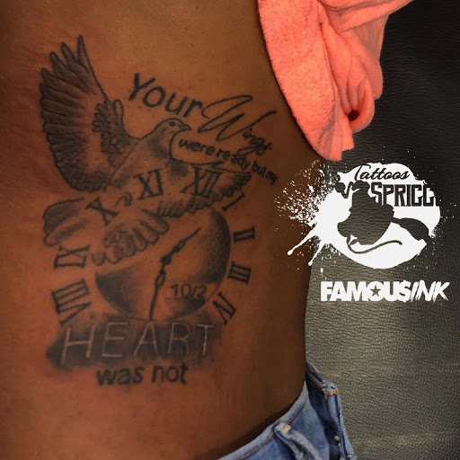 Explore lower back tattoo ideas, creative tattoo ideas in Hammond, available at Famous Ink, Inc.