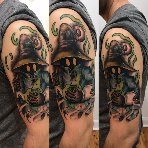 Explore finger word tattoos ideas, creative tattoo ideas in Kansas City, available at Golden Stag Tattoo and Gallery