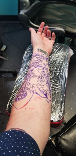 Explore cover up ideas for wrist tattoo, creative tattoo ideas in Tannersville, available at Funhouse Tattooing