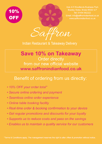 Saffron Indian Restaurant & Takeaway - Bristol