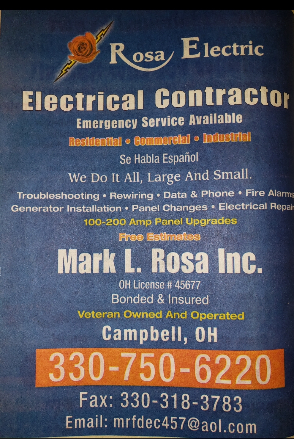 Mark L Rosa Electrical Contractor