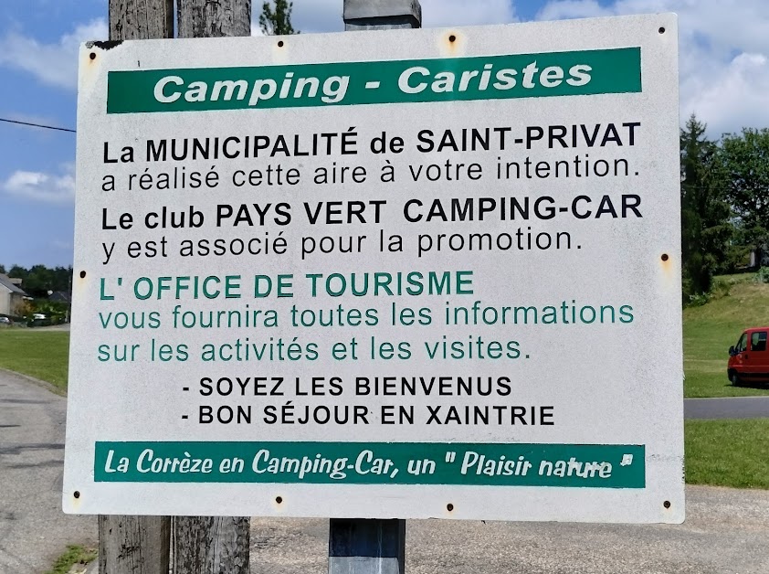 Aire de camping car Saint-Privat à Saint-Privat (Corrèze 19)