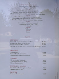 Restaurant Auberge du Prieuré Normand à Gasny (le menu)