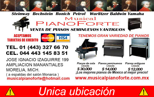 Musical Pianoforte PIANOS ECONOMICOS, UNICA UBICACION