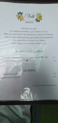 Restaurant Restaurant Velli à Saint-André - menu / carte