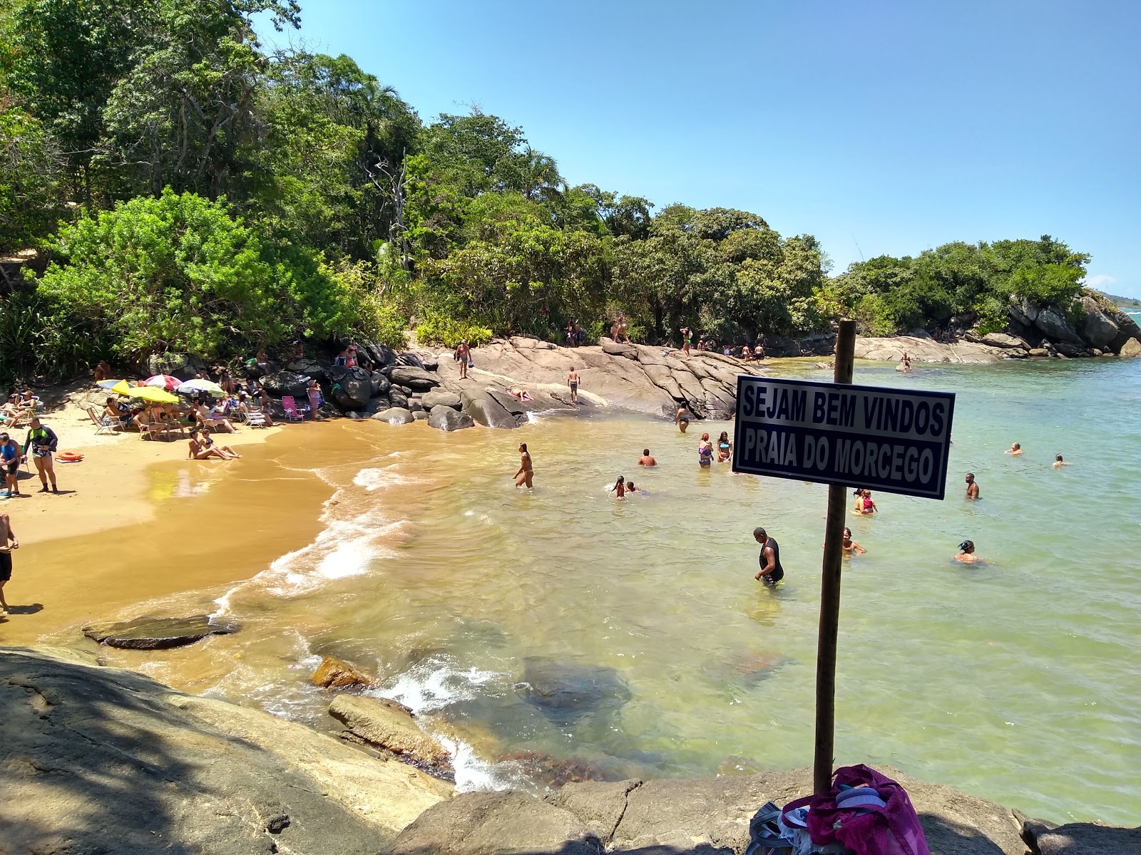 Foto van Morcego Strand met kleine baai