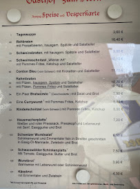 Menu / carte de Gasthof zum Stern - Reinhard Kränzle à Dischingen