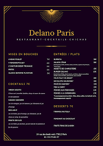 Menu du Delano Paris à Paris