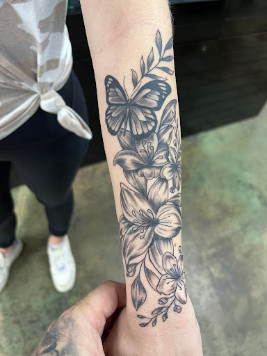 Explore volleyball tattoo ideas, creative tattoo ideas in Indianapolis, available at Revved Up Tattoos