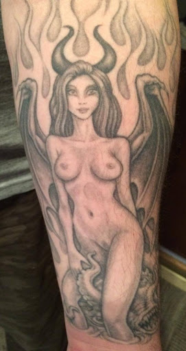 Explore witch tattoos ideas, creative tattoo ideas in Orange, available at Orange County Tattoos