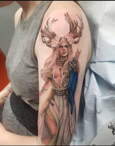 Explore mountain bike tattoo ideas, creative tattoo ideas in Birmingham, available at Classic 13 Tattoo